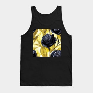 Black rose watercolor rose Tank Top